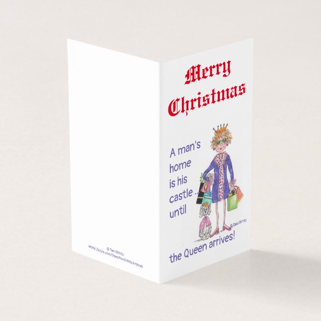 Queen in blue get equal treatment at home cartoon (Outside)