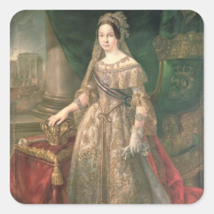 Queen Isabella II  1843 Square Sticker