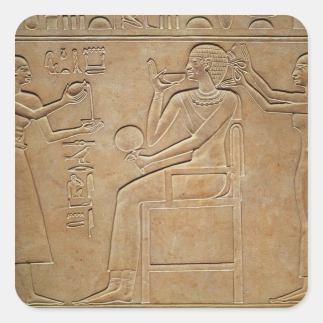 Queen Kawit at her toilet Square Sticker (Front)