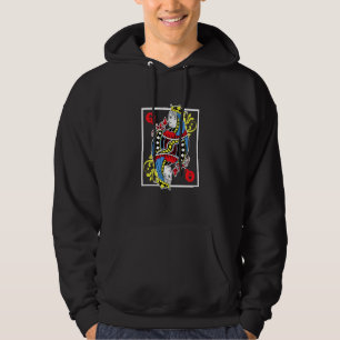 Queen King Cards Bluffing Playing Ranking Card Gam Hoodie