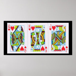 Queen,King,Jack of Hearts Poster