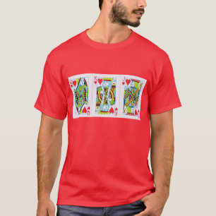 Queen,King,Jack of Hearts T-Shirt