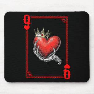 Queen King Of Hearts Playing Card Couple Matching Mouse Mat
