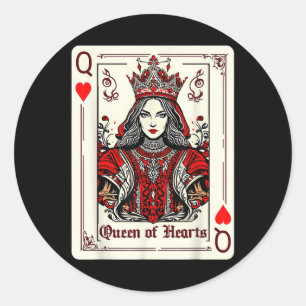 Queen King Of Hearts Valentines Day V-day Couple M Classic Round Sticker