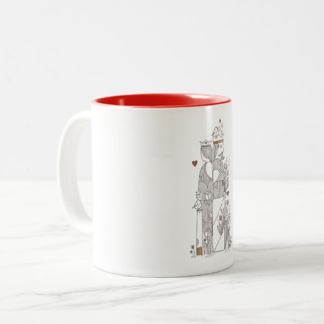 Queen+King Two-Tone Coffee Mug (Front Left)