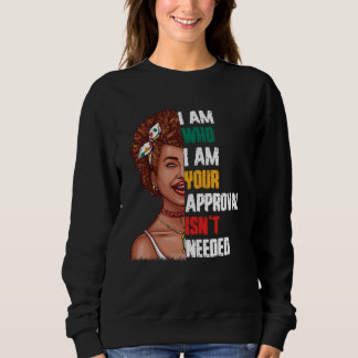Queen Lady Curly Black Natural Afro African Americ Sweatshirt
