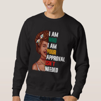 Queen Lady Curly Black Natural Afro African Americ Sweatshirt
