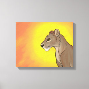 Queen Lioness Canvas Print