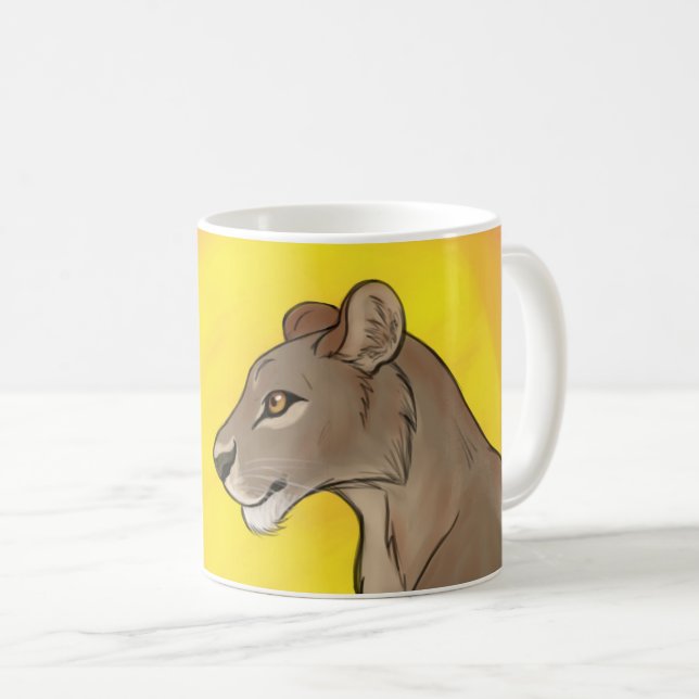 Queen Lioness Coffee Mug (Front Right)