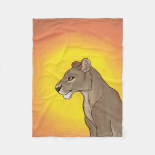 Queen Lioness Fleece Blanket