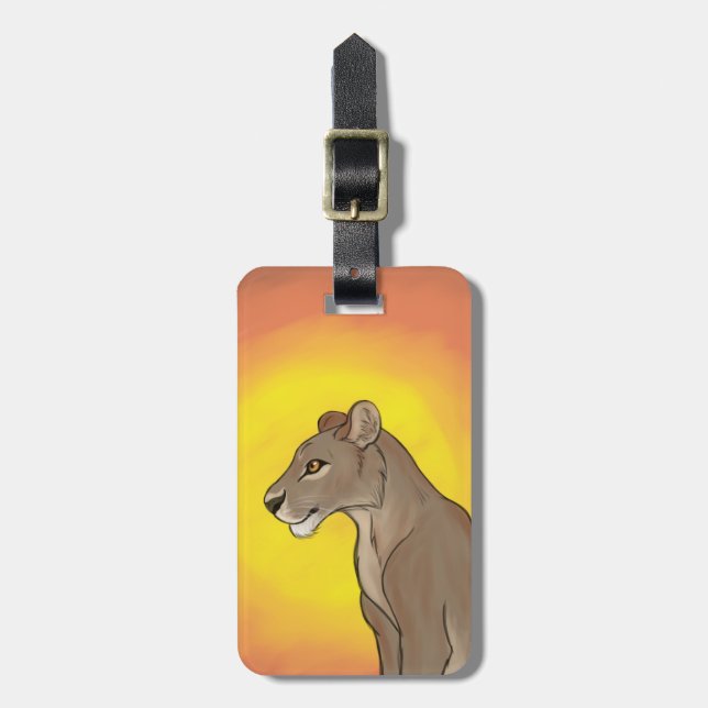 Queen Lioness Luggage Tag (Front Vertical)