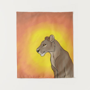 Queen Lioness Tapestry