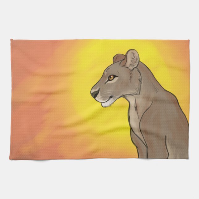 Queen Lioness Tea Towel (Horizontal)