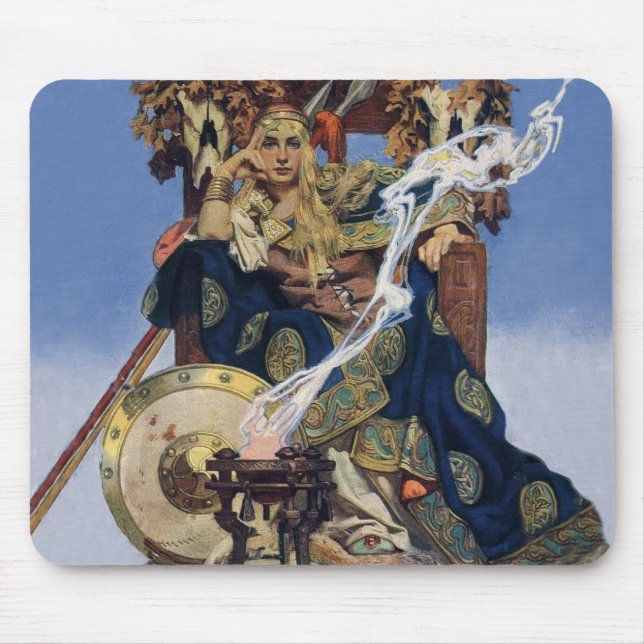Queen Maeve Warrior Princess Fantasy Art Mouse Mat (Front)