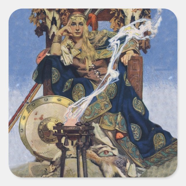 Queen Maeve Warrior Princess Fantasy Art Square Sticker (Front)