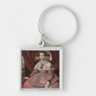 Queen Maria Anna of Spain in a red dress Key Ring