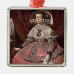 Queen Maria Anna of Spain in a red dress Metal Tree Decoration