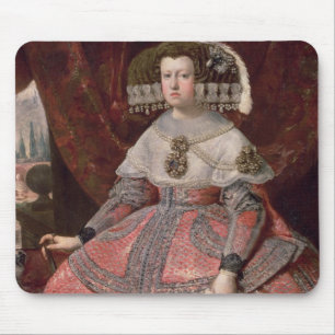 Queen Maria Anna of Spain in a red dress Mouse Mat