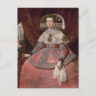 Queen Maria Anna of Spain in a red dress Postcard