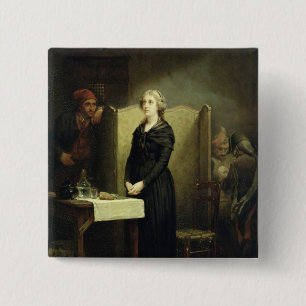 Queen Marie Antoinette in the Conciergerie 15 Cm Square Badge