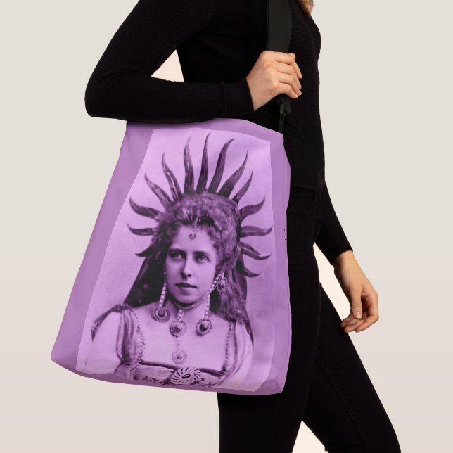 Queen Marie of Romania as the Sun Queen - lavender Crossbody Bag (Close Up)