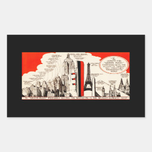 Queen Mary Comparison Chart Rectangular Sticker