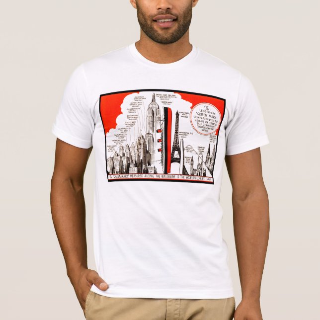 Queen Mary Comparison Chart T-Shirt (Front)