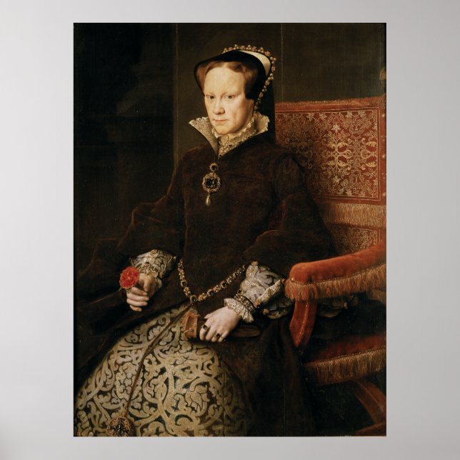 Queen Mary I of England Maria Tudor by Antonis Mor Poster (Front)