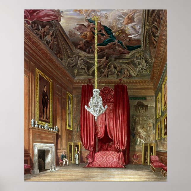 Queen Mary's State Bed Chamber, Hampton Court Poster (Front)