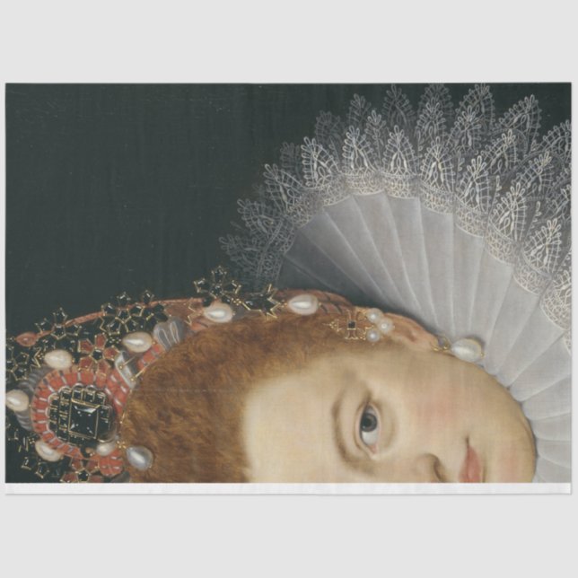 Queen Mother Decoupage Papger Tissue Paper (Front)