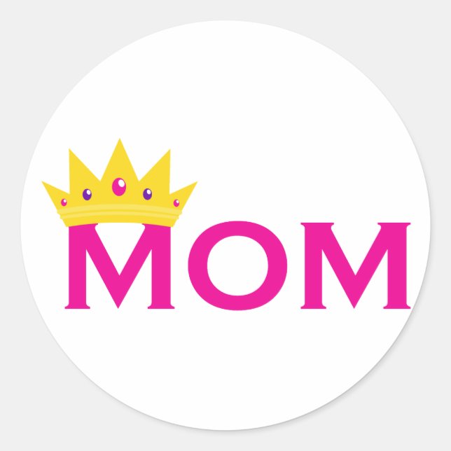 Queen Mum Classic Round Sticker (Front)