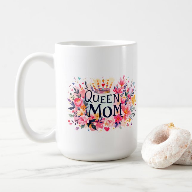 Queen Mum  Coffee Mug (With Donut)