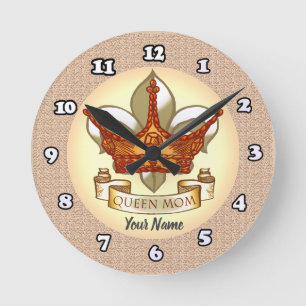 Queen Mum custom name Clock