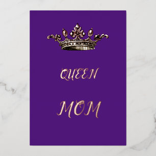 Queen Mum Foil Holiday Card