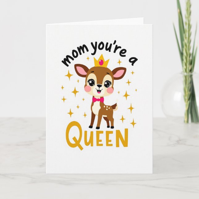 Queen Mum Illustration Card (Front)