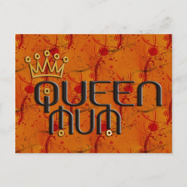 Queen Mum In Red Postcard (Front)