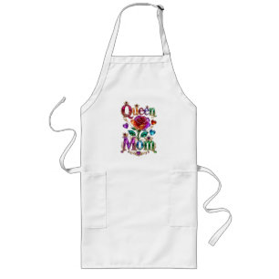 Queen Mum Royal Gold Jewel Crown Mother’s Day Long Apron