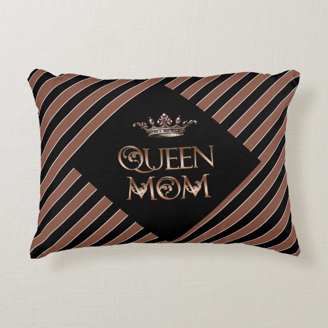 Queen Mum Throw Pillow (Front)