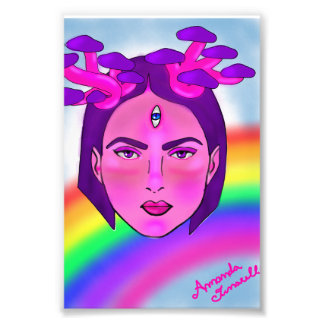 Queen mushroom photo print