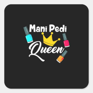 Queen Nail Artist Square Sticker