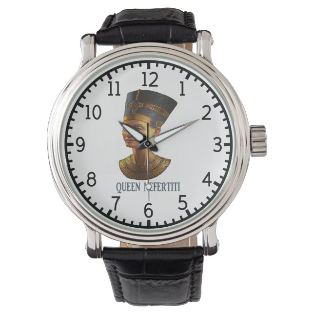 Queen Nefertiti Ancient Egyptian gift design Watch (Front)