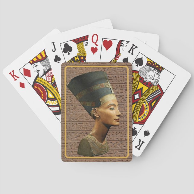 Queen Nefertiti Ancient Royal Playing Cards  (Back)