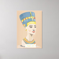 Queen Nefertiti and Cartouche rectangular Poster.