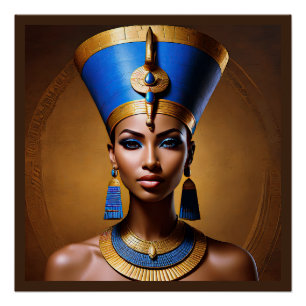 “Queen Nefertiti” Beautiful Ancient African Queen Poster