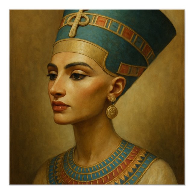 Queen Nefertiti Poster – Classic Egyptian Elegance (Front)
