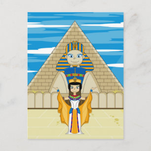 Queen Nefertiti & The Great Sphinx of Giza Postcard