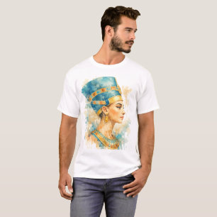 Queen Nefertiti watercolor Ancient Egyptian Art T-Shirt