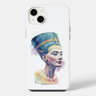 Queen Nefertiti Watercolor – Egyptian Art iPhone 14 Plus Case