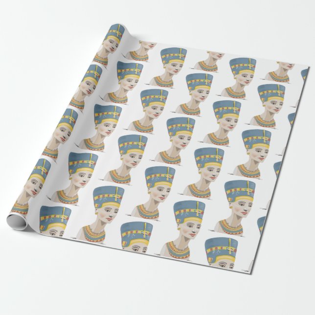 Queen Nefertiti Wrapping Paper (Unrolled)