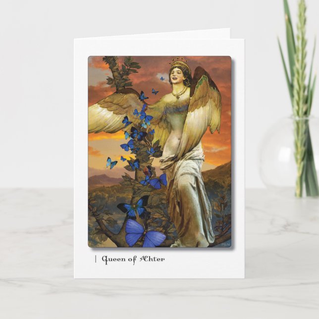 Queen of Aether Tarot Greeting Card (Front)